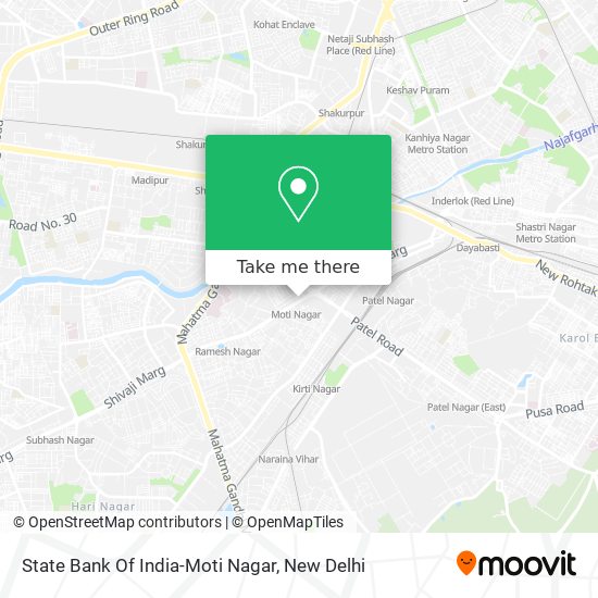 State Bank Of India-Moti Nagar map