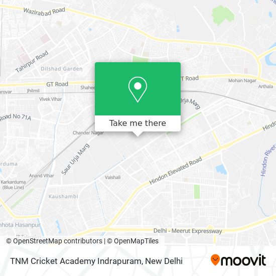 TNM Cricket Academy Indrapuram map