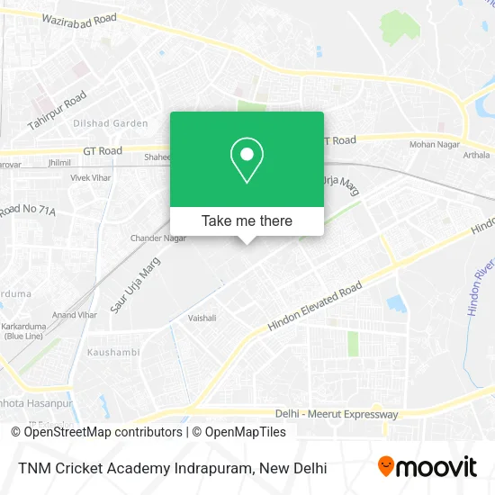TNM Cricket Academy Indrapuram map