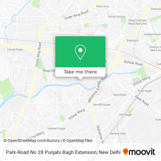 Park-Road No 28 Punjabi Bagh Extension map