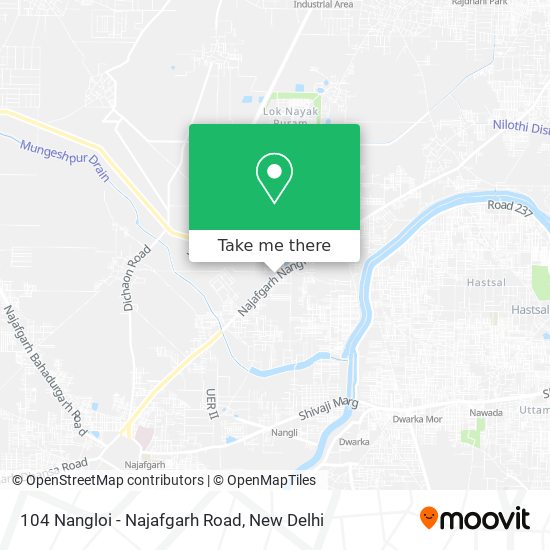 104 Nangloi - Najafgarh Road map