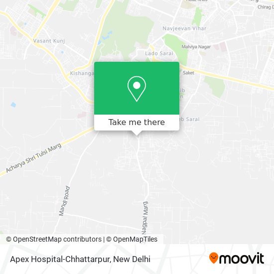 Apex Hospital-Chhattarpur map