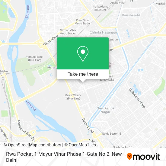 Rwa Pocket 1 Mayur Vihar Phase 1-Gate No 2 map