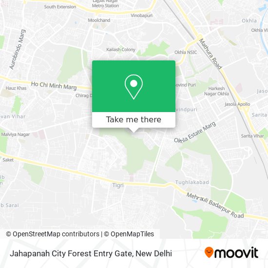 Jahapanah City Forest Entry Gate map