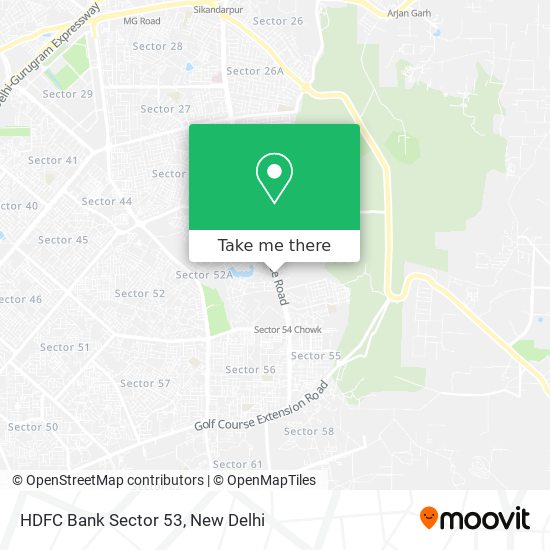 HDFC Bank Sector 53 map