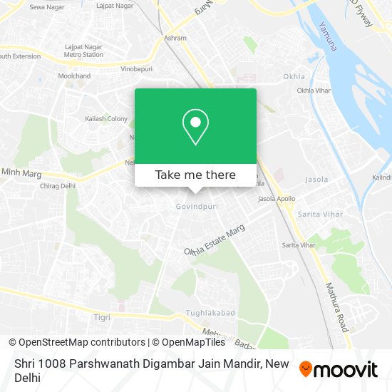 Shri 1008 Parshwanath Digambar Jain Mandir map