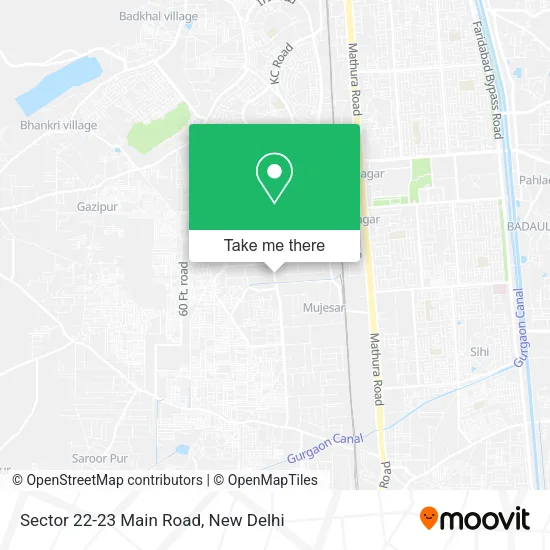 Sector 22-23 Main Road map