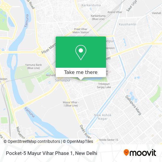 Pocket-5 Mayur Vihar Phase 1 map