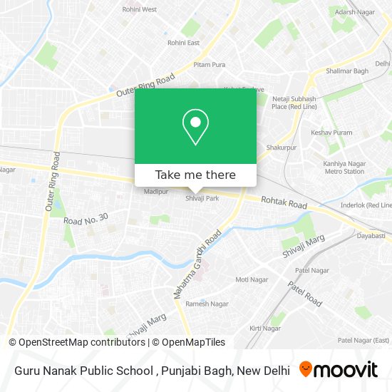 Guru Nanak Public School , Punjabi Bagh map