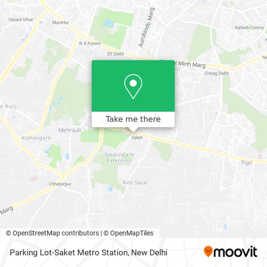 Parking Lot-Saket Metro Station map