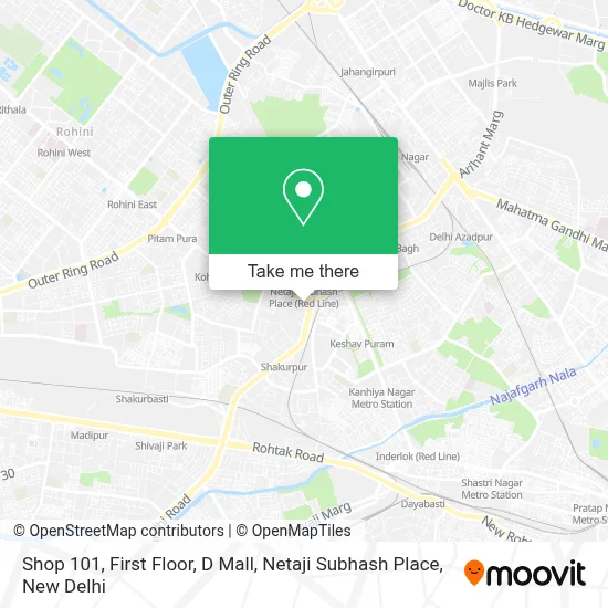 Shop 101, First Floor, D Mall, Netaji Subhash Place map
