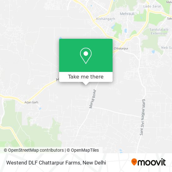 Westend DLF Chattarpur Farms map
