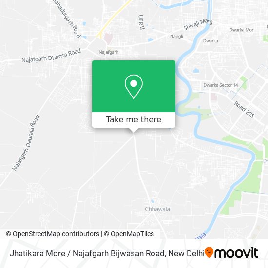 Jhatikara More / Najafgarh Bijwasan Road map