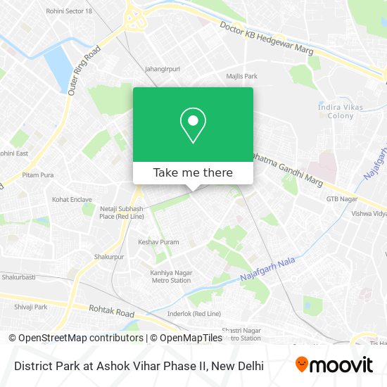 District Park at Ashok Vihar Phase II map