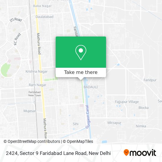 2424, Sector 9 Faridabad Lane Road map