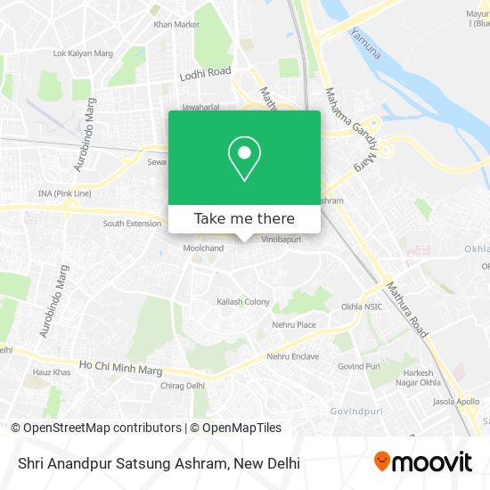 Shri Anandpur Satsung Ashram map