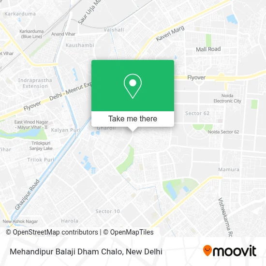 Mehandipur Balaji Dham Chalo map