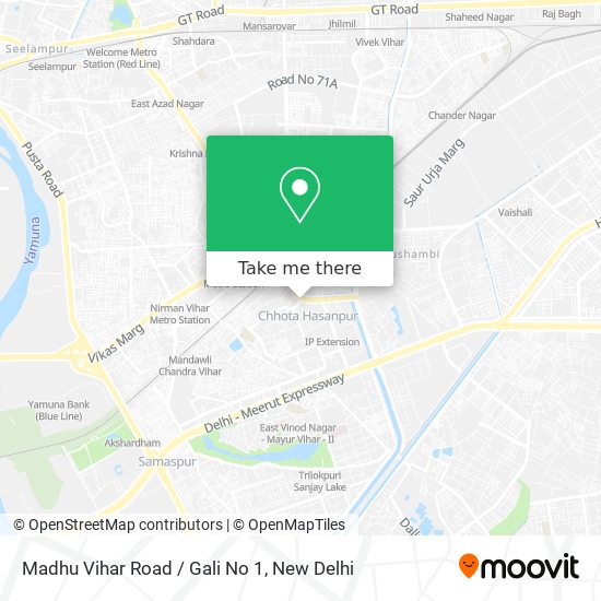 Madhu Vihar Road / Gali No 1 map