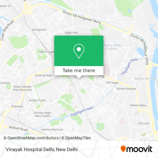 Vinayak Hospital Delhi map