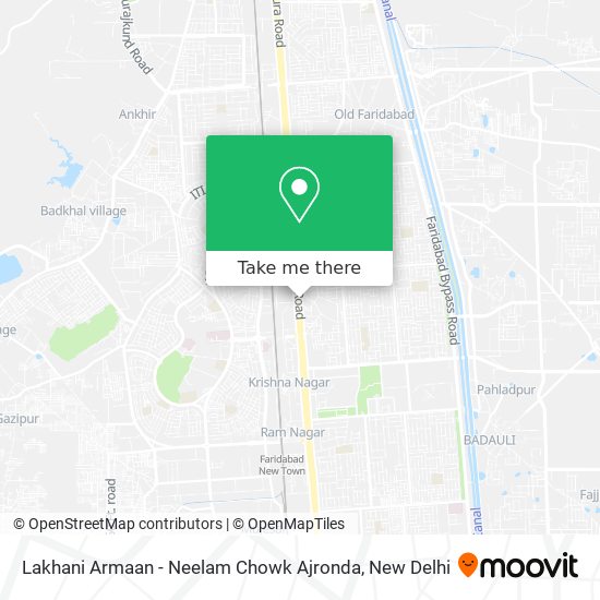 Lakhani Armaan - Neelam Chowk Ajronda map