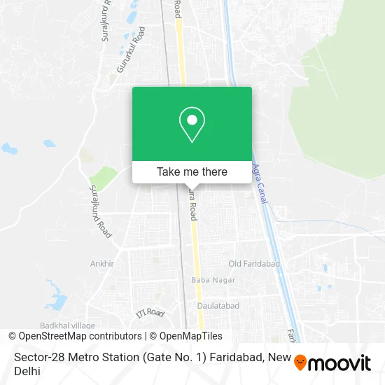 Sector-28 Metro Station (Gate No. 1) Faridabad map