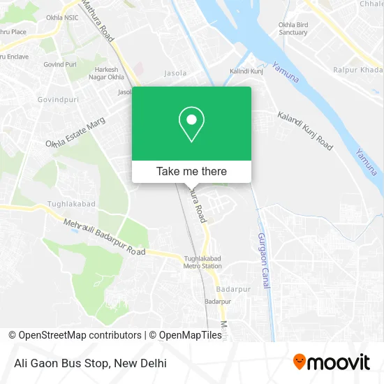 Ali Gaon Bus Stop map