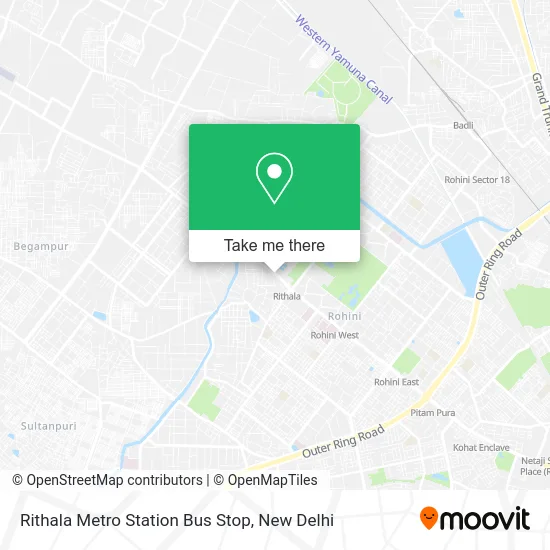 Rithala Metro Station Bus Stop map