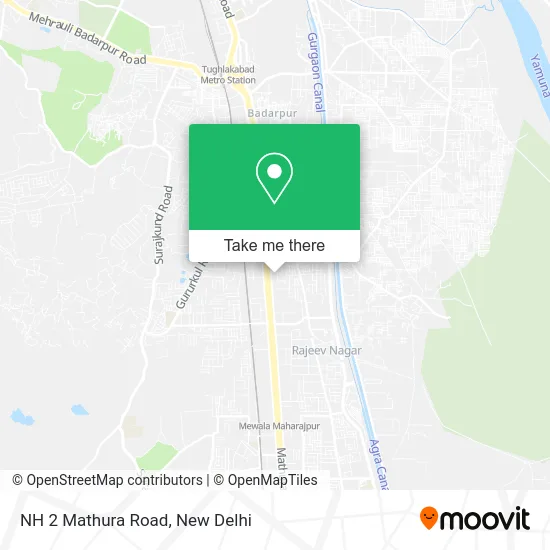 NH 2 Mathura Road map