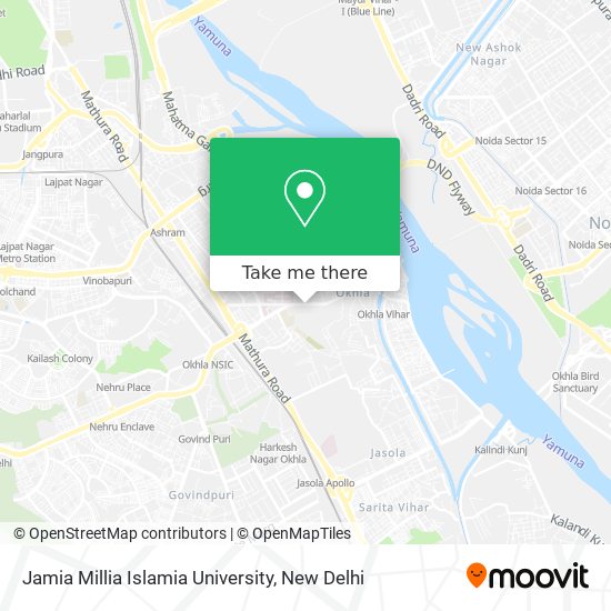 Jamia Millia Islamia University map