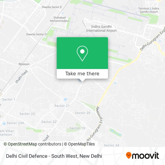 Delhi Civil Defence - South West map