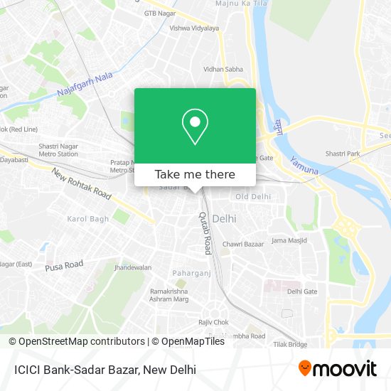 ICICI Bank-Sadar Bazar map