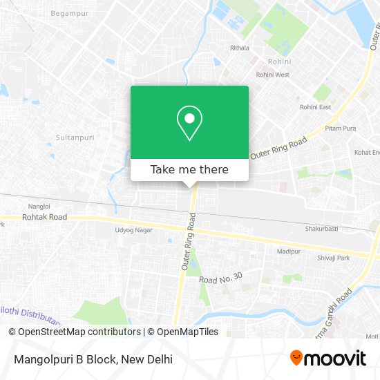 Mangolpuri B Block map