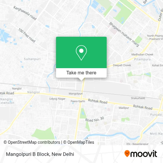 Mangolpuri B Block map