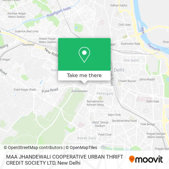 MAA JHANDEWALI COOPERATIVE URBAN THRIFT CREDIT SOCIETY LTD map