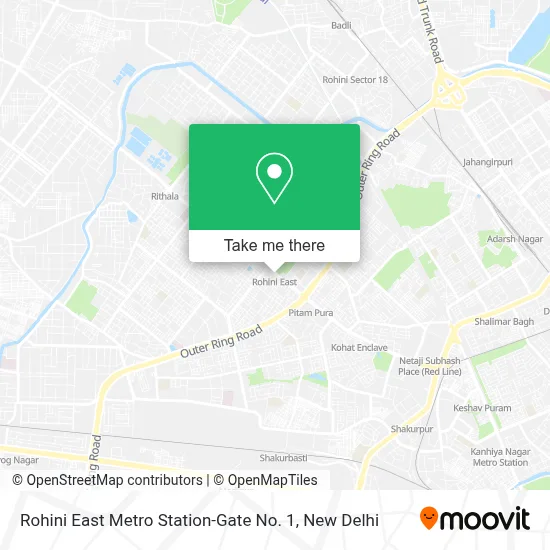 Rohini East Metro Station-Gate No. 1 map