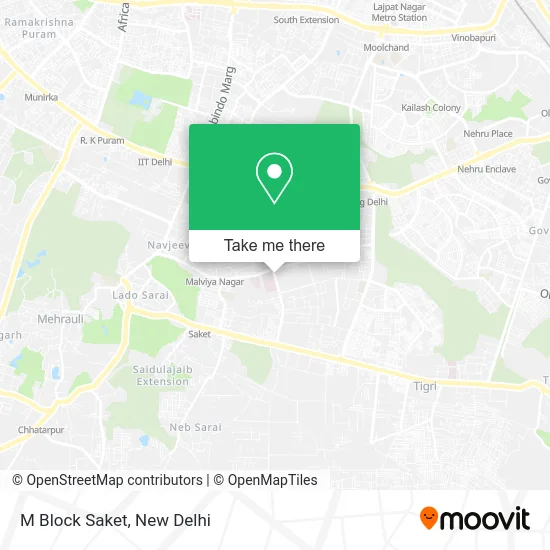 M Block Saket map