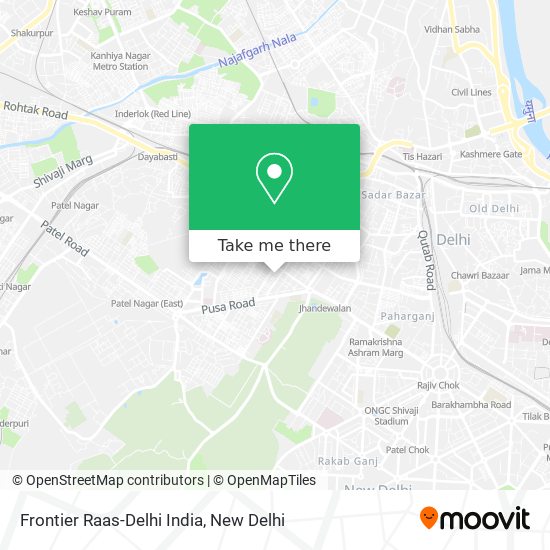 Frontier Raas-Delhi India map