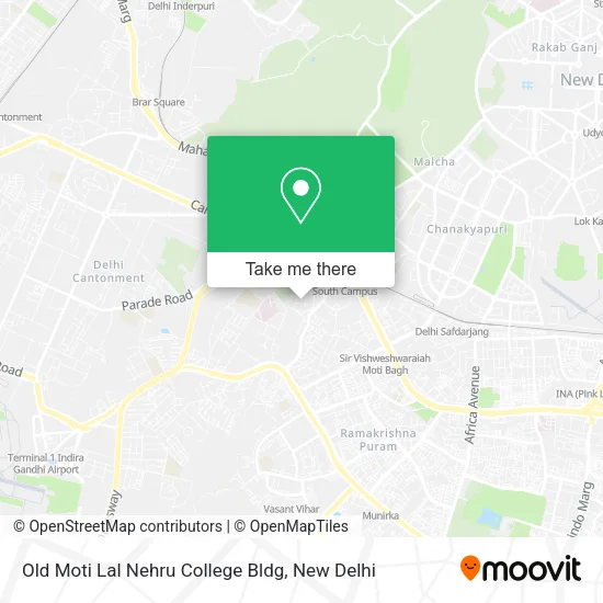 Old Moti Lal Nehru College Bldg map