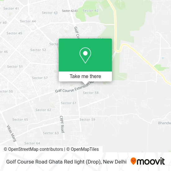 Golf Course Road Ghata Red light (Drop) map