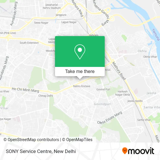 SONY Service Centre map