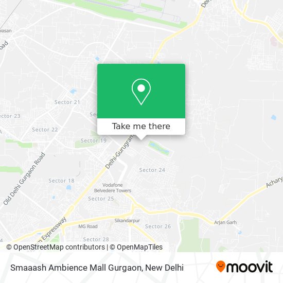 Smaaash Ambience Mall Gurgaon map