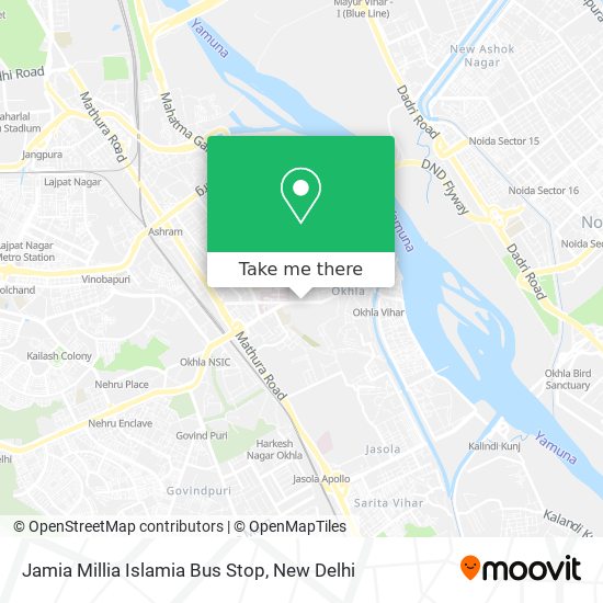 Jamia Millia Islamia Bus Stop map