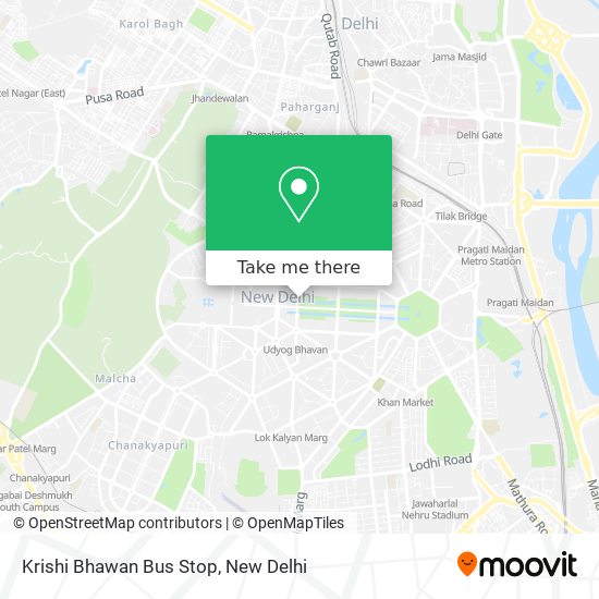 Krishi Bhawan Bus Stop map