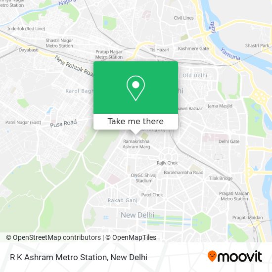 R K Ashram Metro Station map