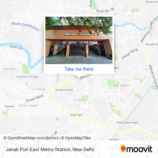 Janak Puri East Metro Station map