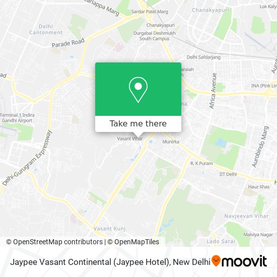 Jaypee Vasant Continental (Jaypee Hotel) map