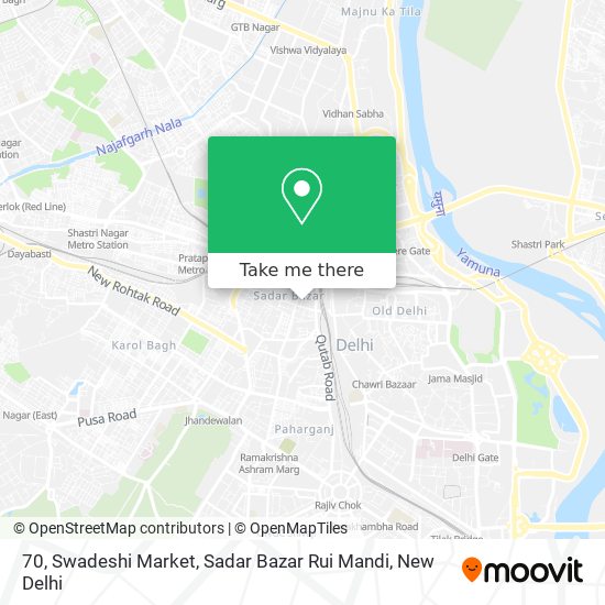 70, Swadeshi Market, Sadar Bazar Rui Mandi map
