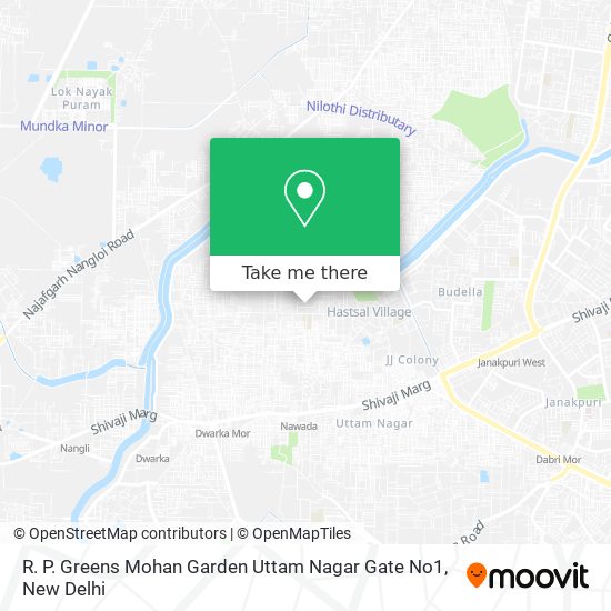 R. P. Greens Mohan Garden Uttam Nagar Gate No1 map