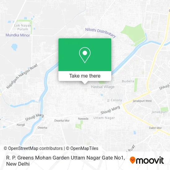 R. P. Greens Mohan Garden Uttam Nagar Gate No1 map
