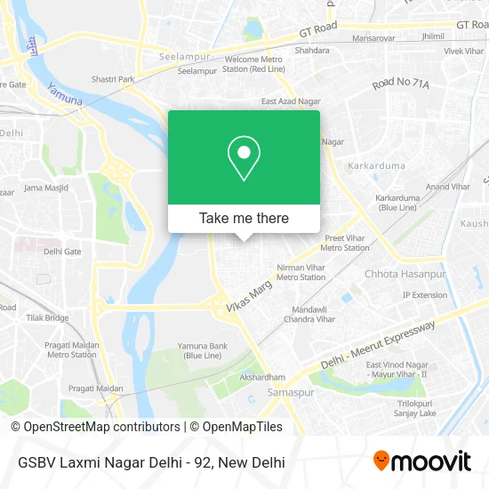 GSBV Laxmi Nagar Delhi - 92 map